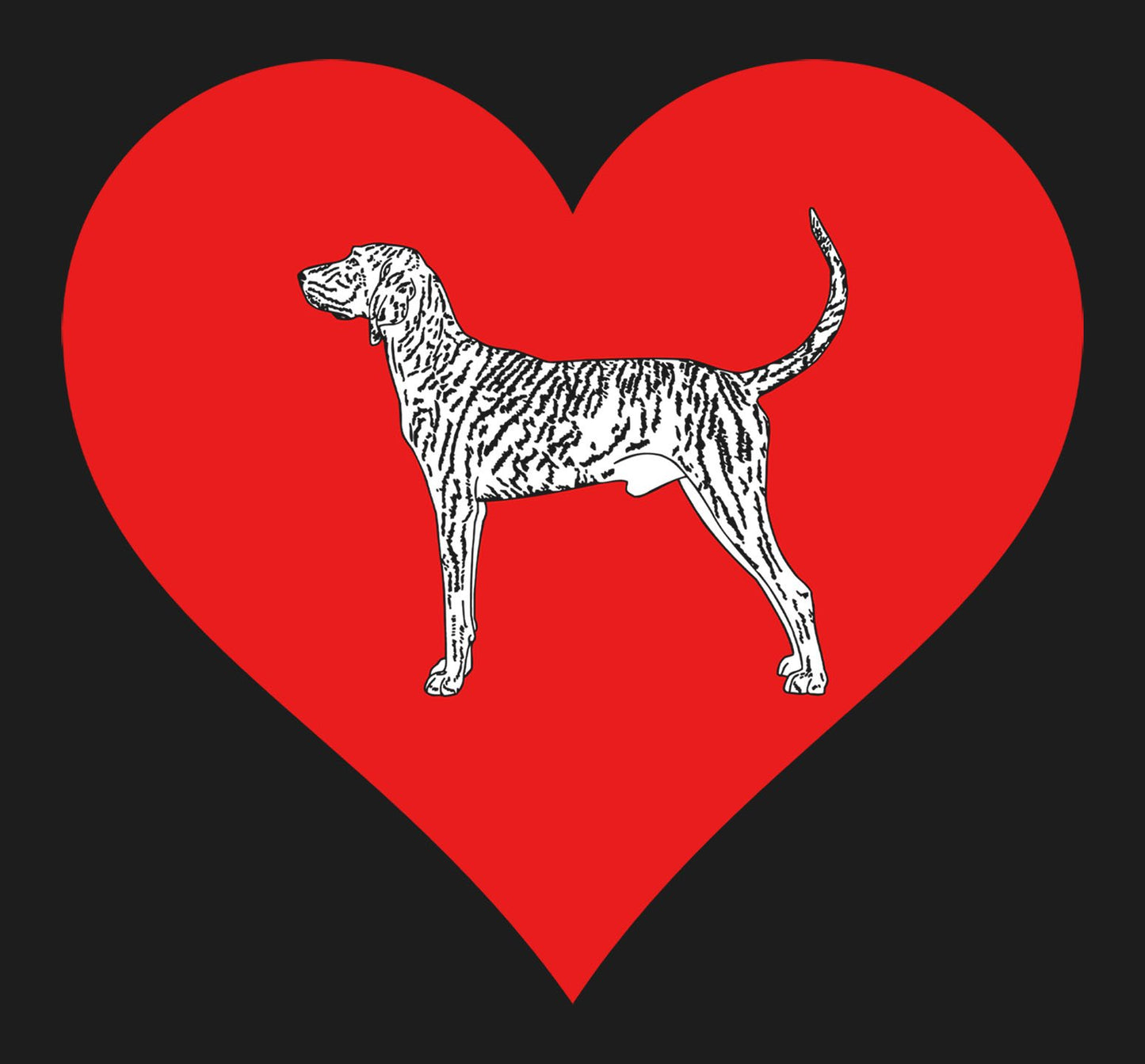 Plott Hound on Heart Left Chest - Women's Full-Zip Hoodie Sweatshirt