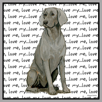 Weimaraner Love Text - Women's Fitted T-Shirt