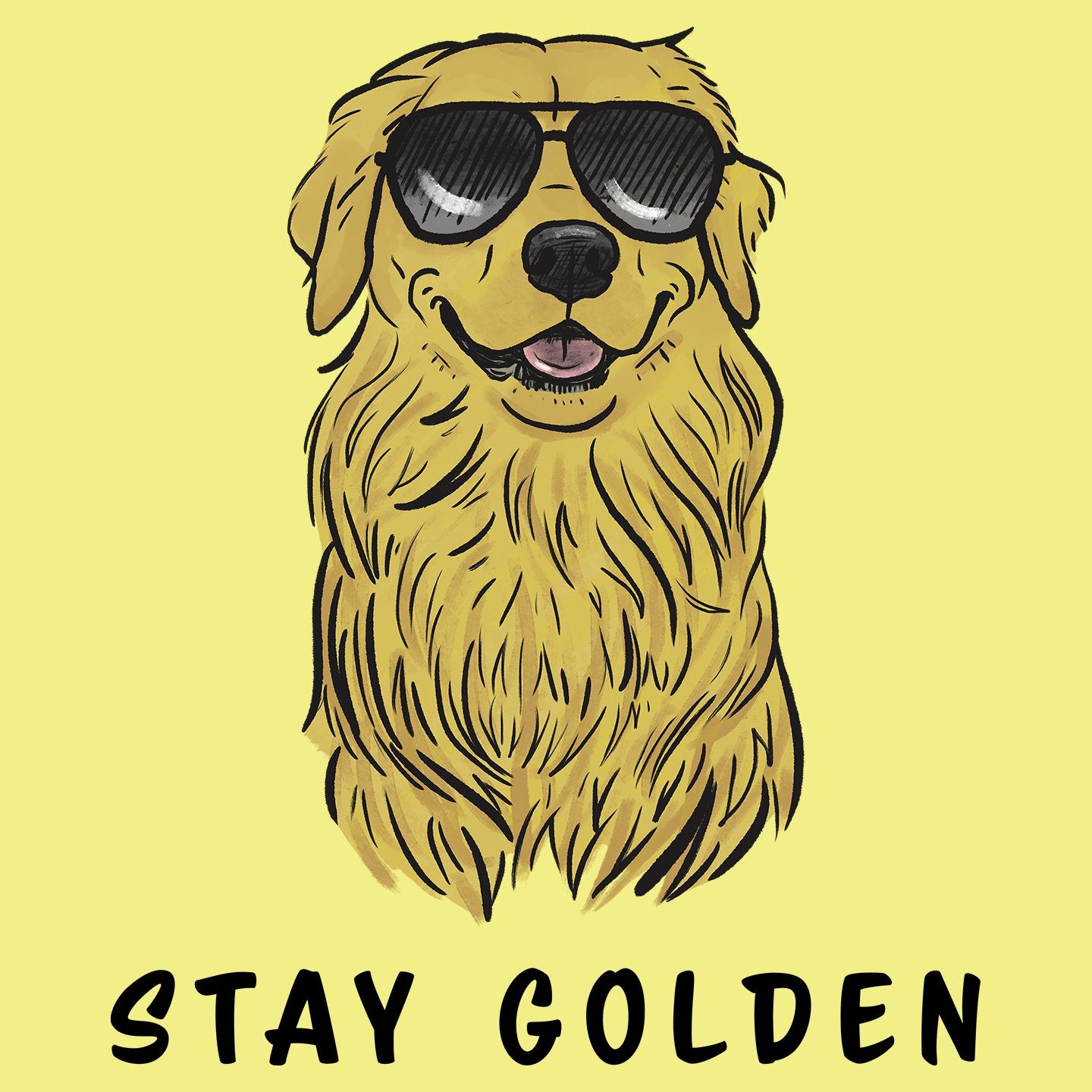 Stay Golden Retriever - Women's Fitted T-Shirt