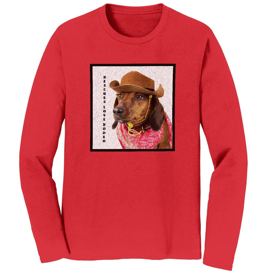 Rodeo Dachshund - Adult Unisex Long Sleeve T-Shirt