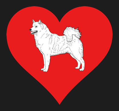 Finnish Spitz on Heart Left Chest - Women's Full-Zip Hoodie Sweatshirt