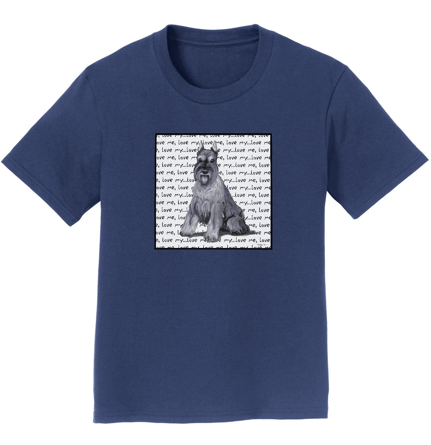 Schnauzer Love Text - Kids' Unisex T-Shirt