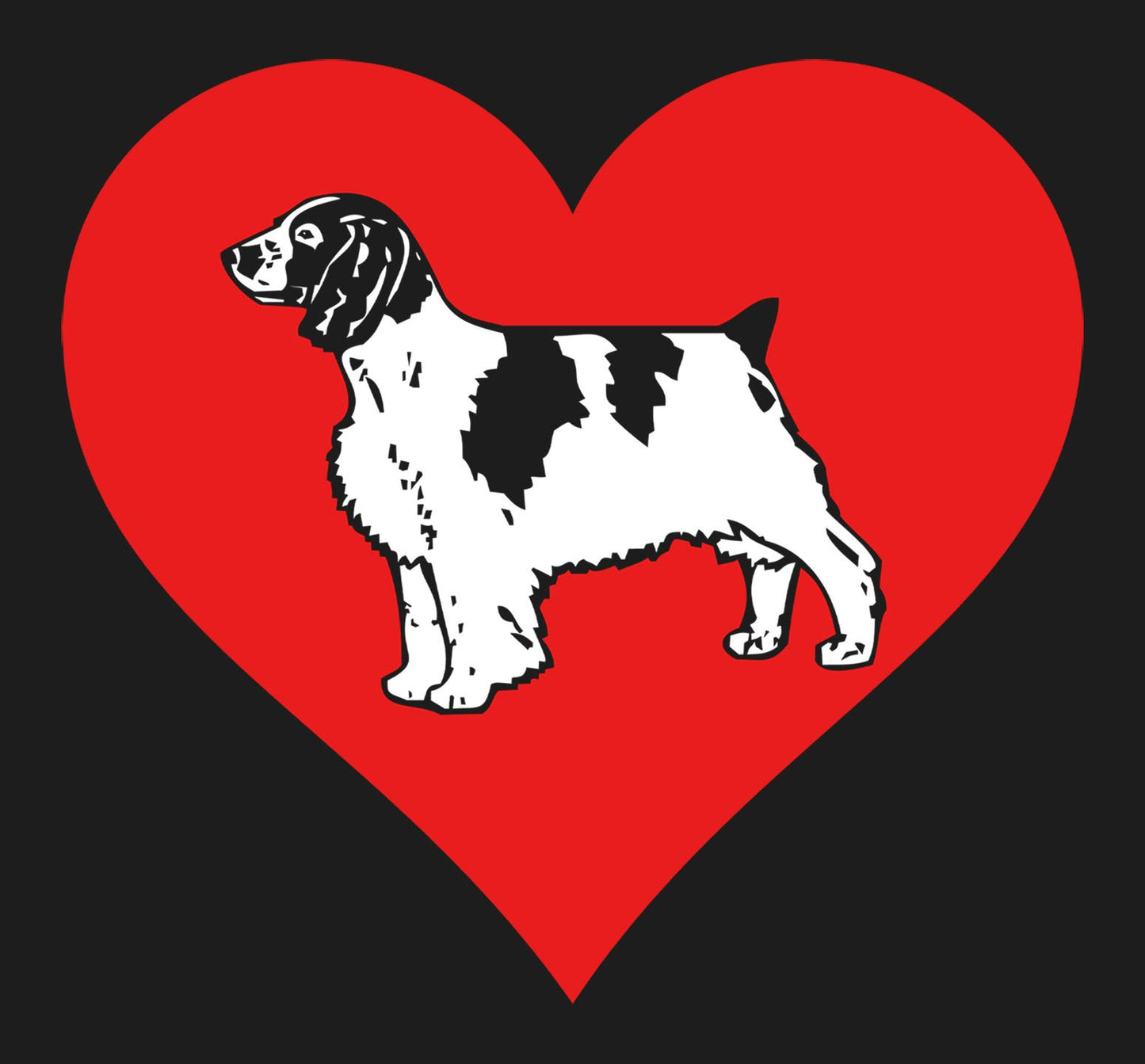 Welsh Springer Spaniel on Heart Left Chest - Women's Full-Zip Hoodie Sweatshirt