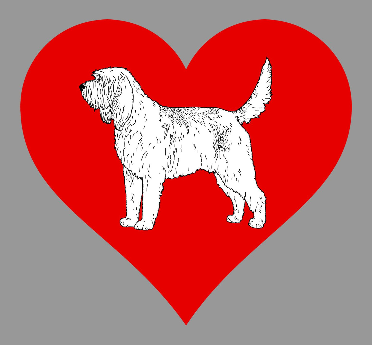 Otterhound on Heart Left Chest - Women's Full-Zip Hoodie Sweatshirt