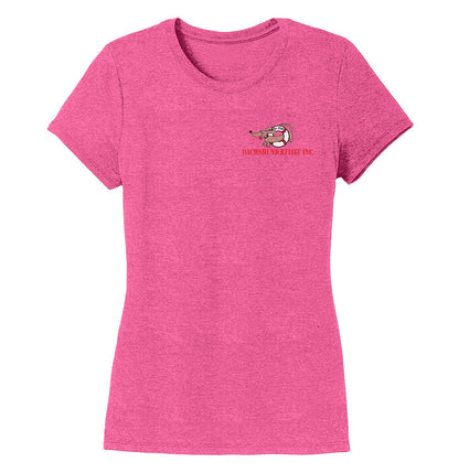 So Cal Dachshund Relief Left Chest Logo - Women's Tri-Blend T-Shirt