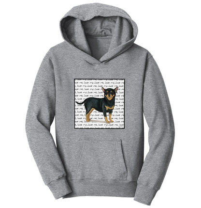 Chihuahua Love Text - Kids' Unisex Hoodie Sweatshirt