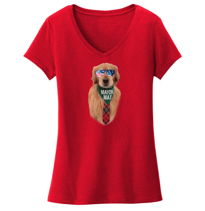 Sunglasses Mayor Max - Women's V-Neck T-Shirt