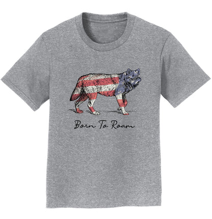 Wolf Flag Overlay - Kids' Unisex T-Shirt