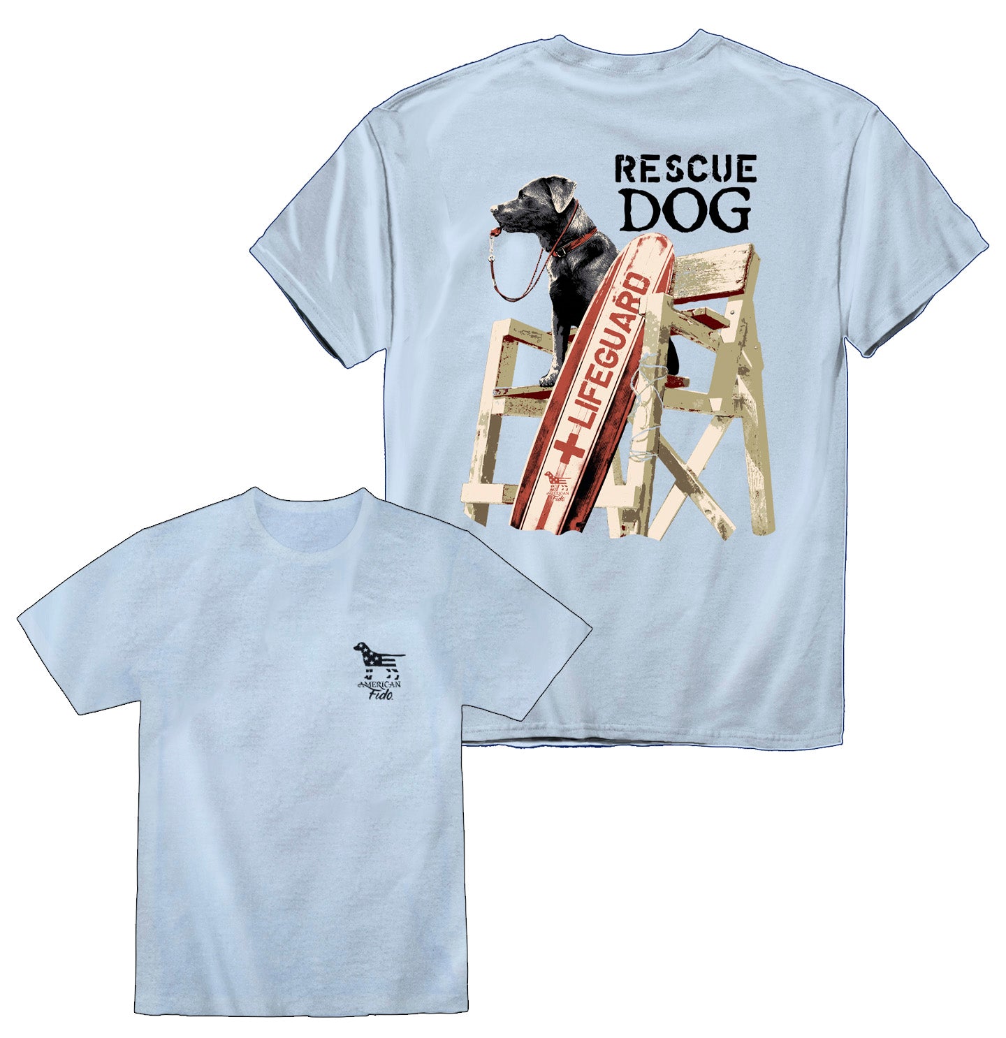 Lifeguard Rescue Dog - Black Lab - T-Shirt | American Fido