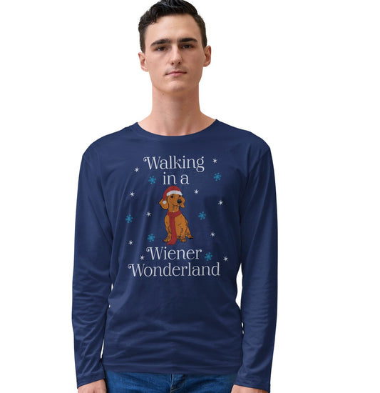 Animal Pride - Red Wiener Wonderland - Adult Unisex Long Sleeve T-Shirt