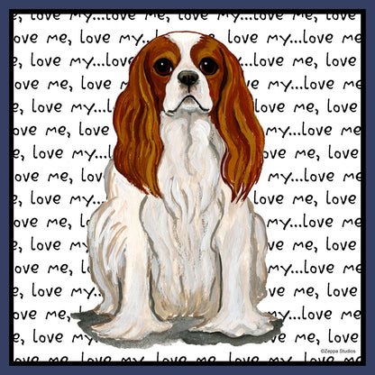 Blenheim Cavalier Love Text - Adult Unisex T-Shirt