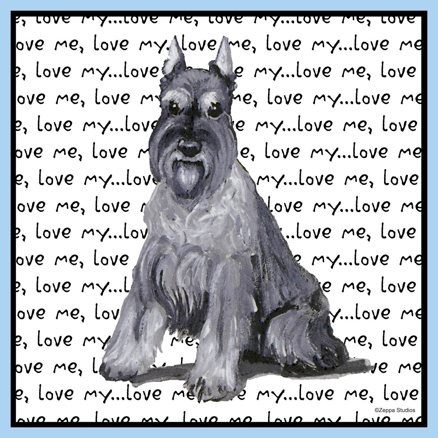 Schnauzer Love Text - Kids' Unisex T-Shirt