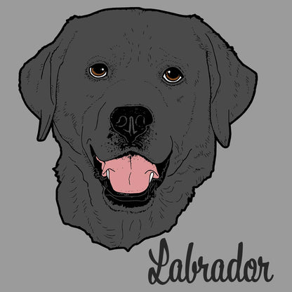 Black Labrador Headshot - Women's V-Neck T-Shirt