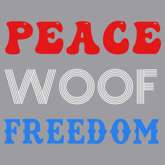 Peace Woof Freedom - Adult Tri-Blend T-Shirt