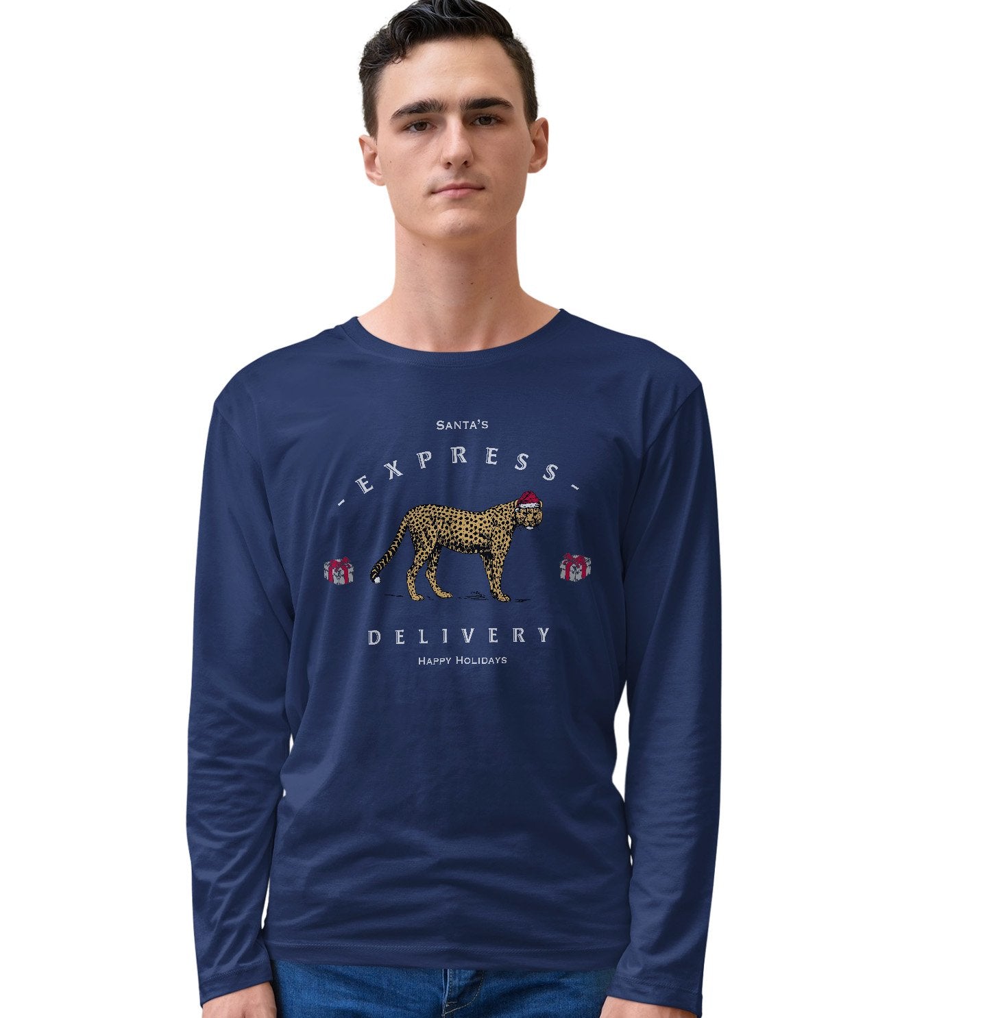 Animal Pride - Cheetah Express Delivery - Adult Unisex Long Sleeve T-Shirt