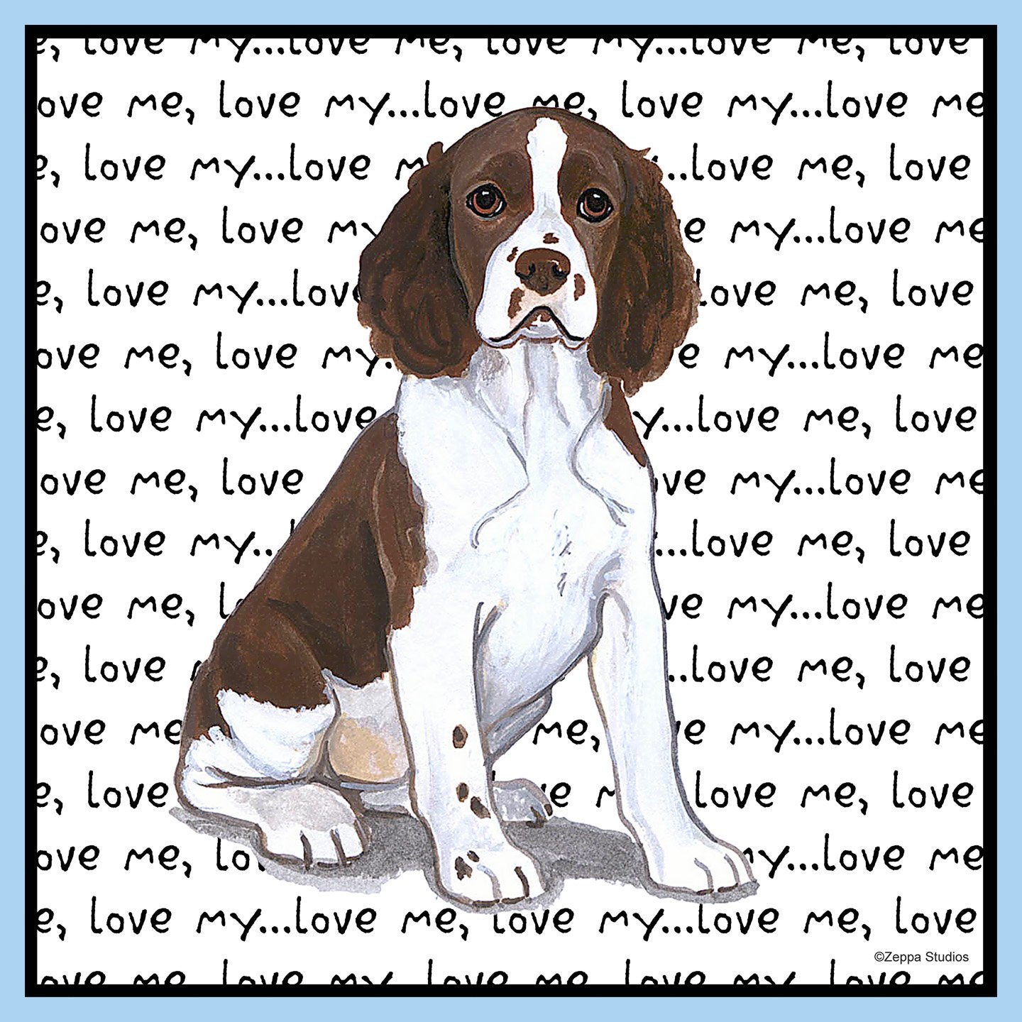 Springer Puppy Love Text - Adult Unisex T-Shirt