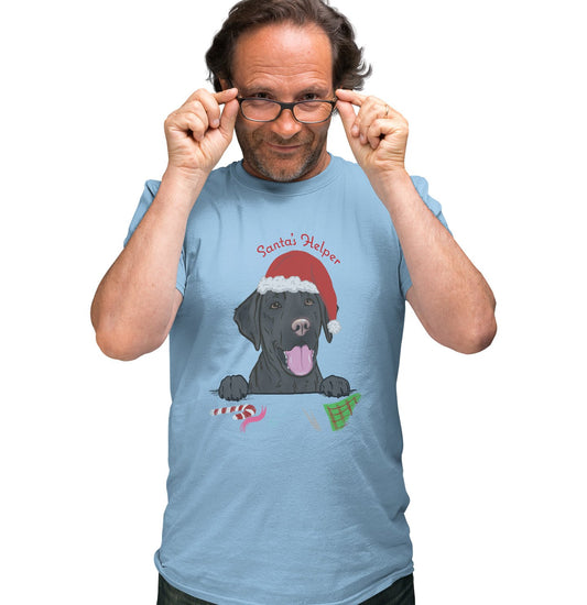 Animal Pride - Santa Helper Black Lab - Adult Unisex T-Shirt