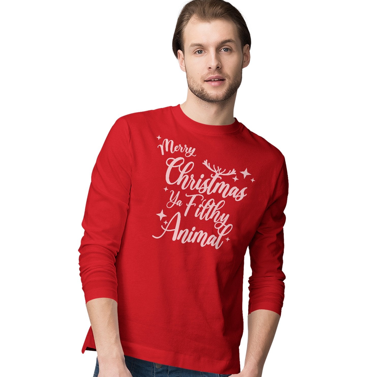 Animal Pride - Merry Christmas ya Filthy Animal - Adult Unisex Long Sleeve T-Shirt