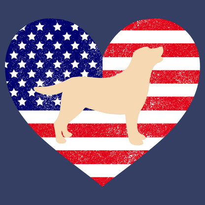 USA Flag Yellow Lab Silhouette - Kids' Unisex T-Shirt