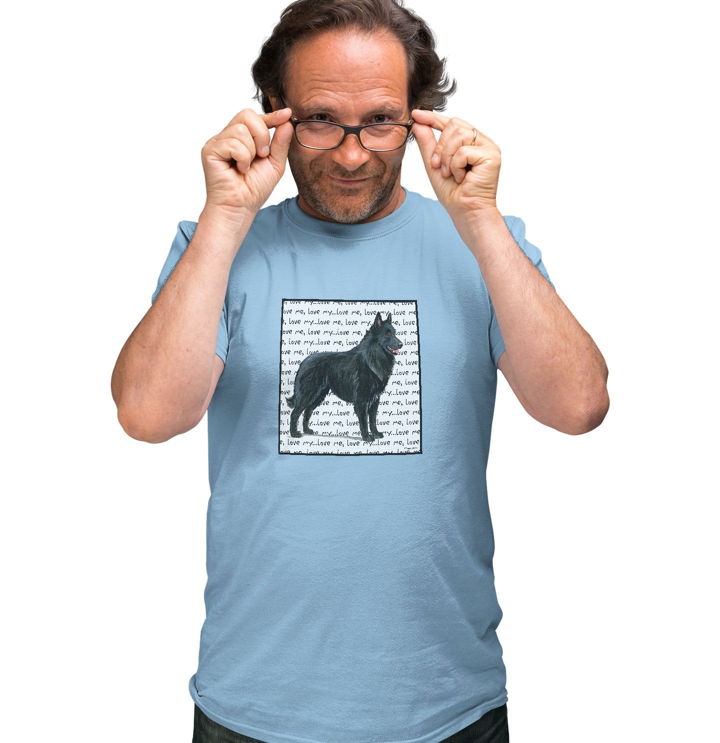 Animal Pride - Belgian Shepherd Love Text - Adult Unisex T-Shirt