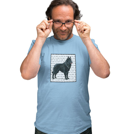 Animal Pride - Belgian Shepherd Love Text - Adult Unisex T-Shirt