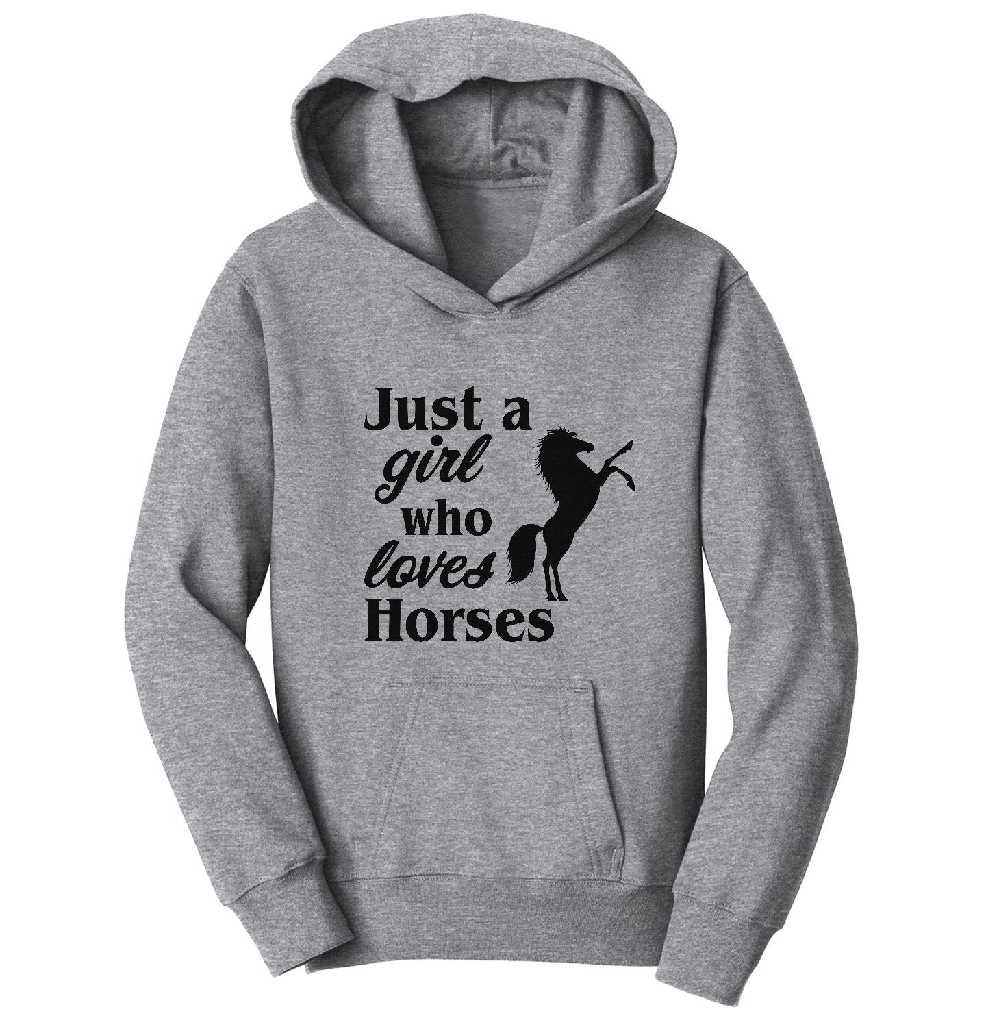 Animal Pride - Just A Girl Who Loves Horses Silhouette - Kids' Unisex Hoodie Sweatshirt