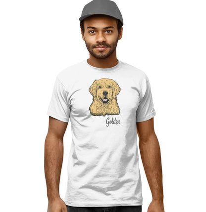 Golden Retriever Headshot - Adult Unisex T-Shirt