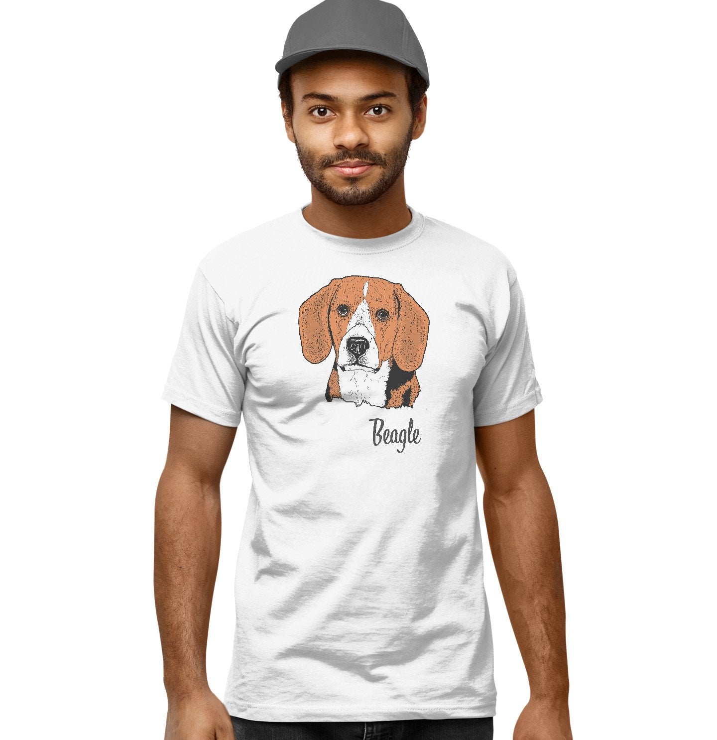 Beagle Headshot - Adult Unisex T-Shirt