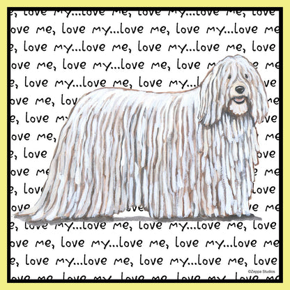 Komondor Love Text - Women's Fitted T-Shirt