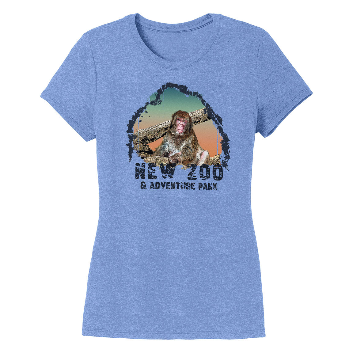 NEW Zoo Japanese Macaque Monkey Sunset - Women's Tri-Blend T-Shirt