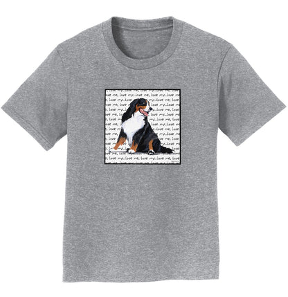 Bernese Mountain Dog Love Text - Kids' Unisex T-Shirt