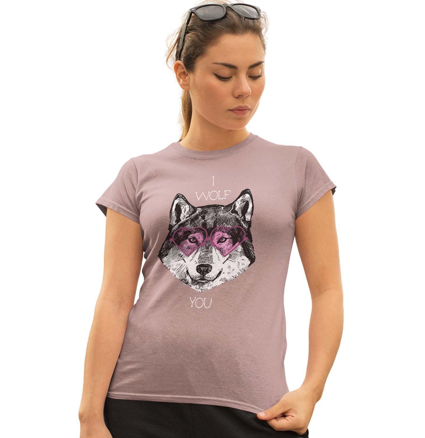 Animal Pride - I Wolf You - Women's Fitted T-Shirt