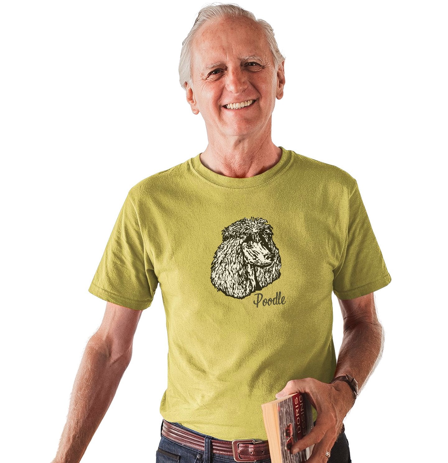 Animal Pride - White Poodle Headshot - Adult Unisex T-Shirt