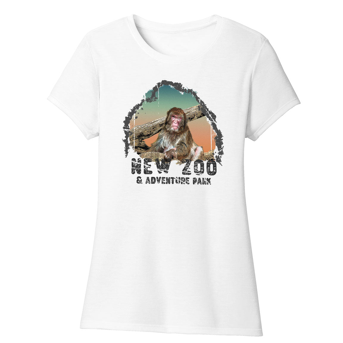 NEW Zoo Japanese Macaque Monkey Sunset - Women's Tri-Blend T-Shirt