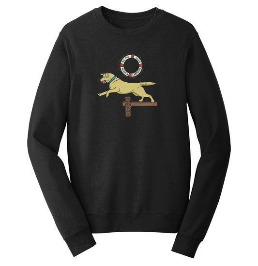 Labrador Dock Dive - Adult Unisex Crewneck Sweatshirt