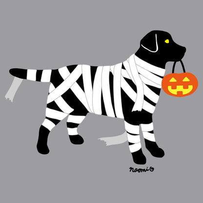 Black Lab Mummy Trick or Treater - Adult Unisex Crewneck Sweatshirt