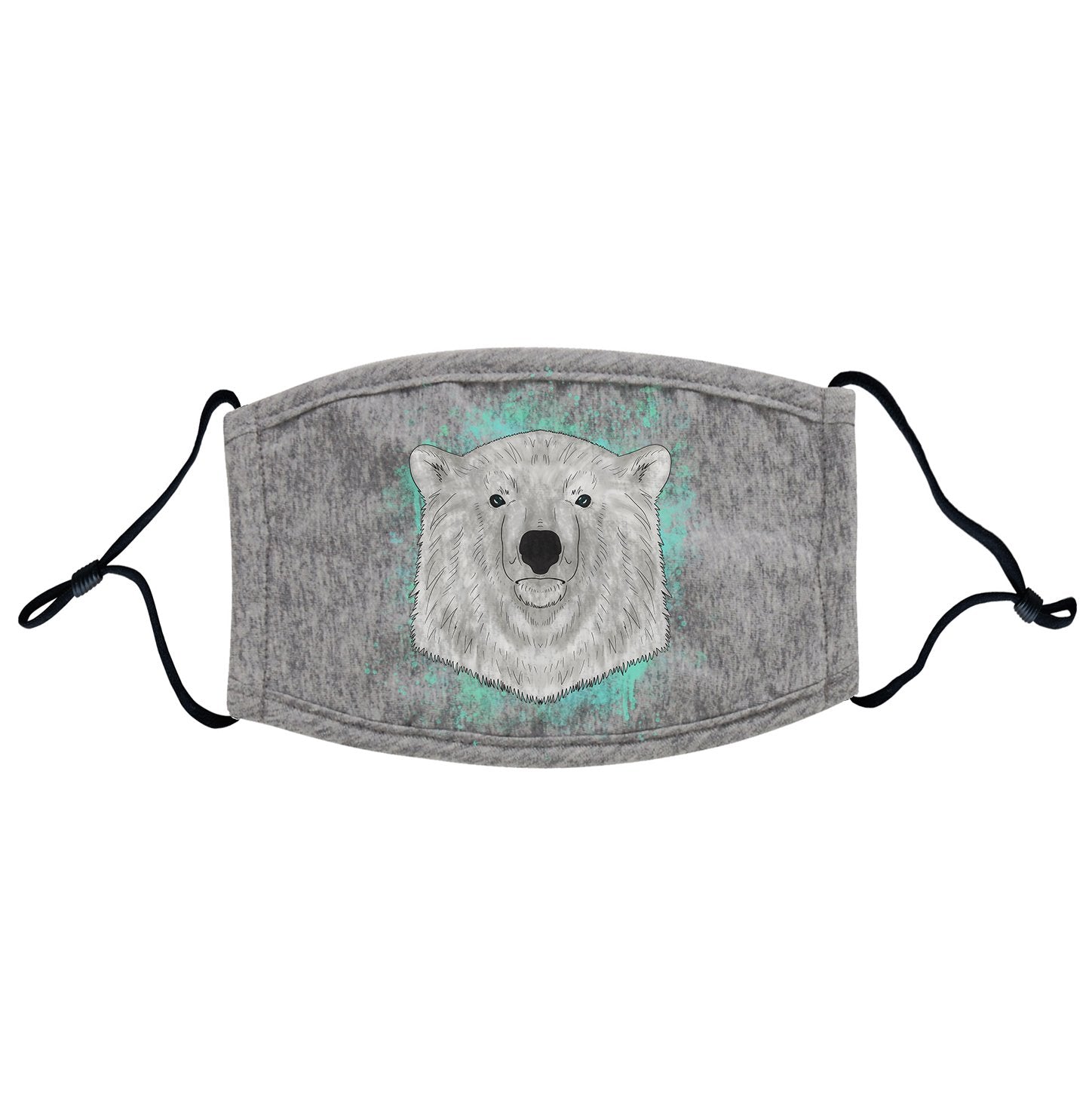 Polar Bear Blue Illustration - Adult Adjustable Face Mask