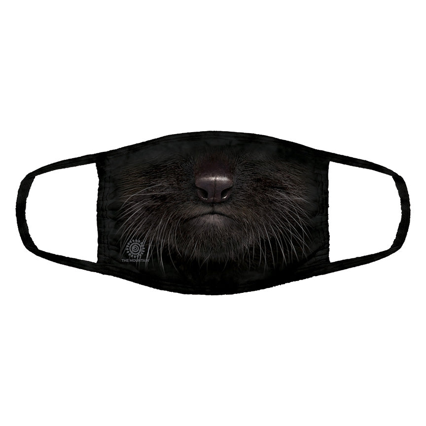 The Mountain - Black Kitten Face - Adult Unisex Face Mask