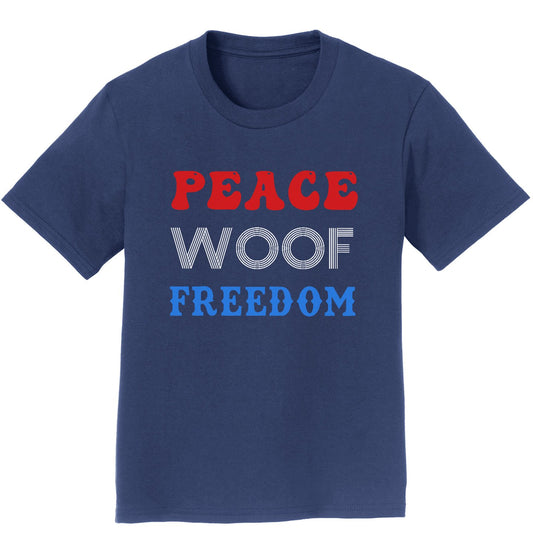 Peace Woof Freedom - Kids' T-Shirt