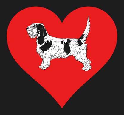 Grand Basset Griffon Vendeen on Heart Left Chest - Women's Full-Zip Hoodie Sweatshirt