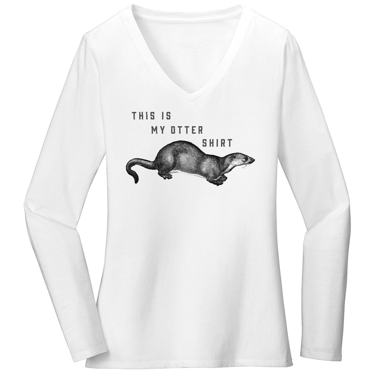 My Otter Shirt - Women's V-Neck Long Sleeve T-Shirt