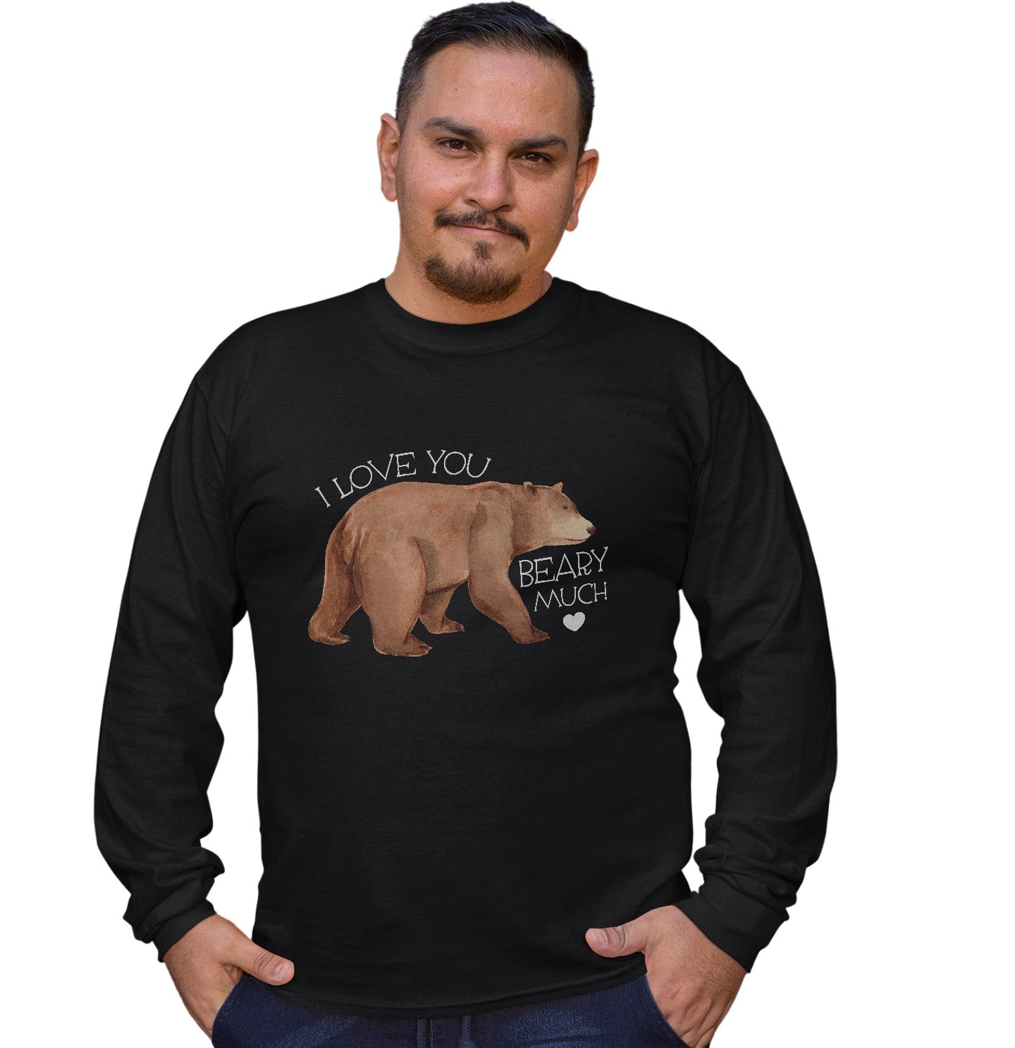 Animal Pride - I Love You Beary Much - Adult Unisex Long Sleeve T-Shirt