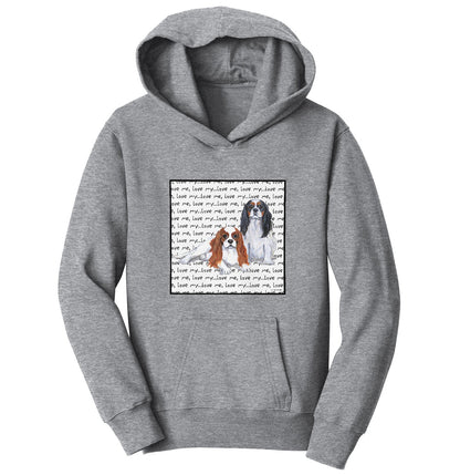 Cavaliers Love Text - Kids' Unisex Hoodie Sweatshirt