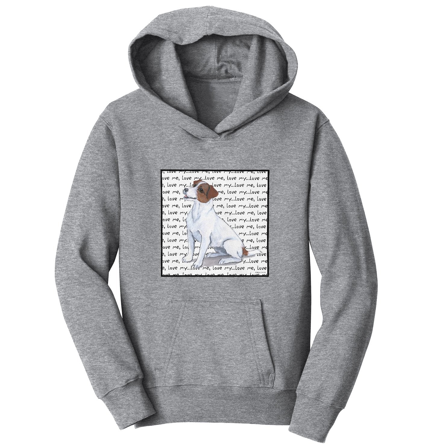 Jack Russell Terrier Love Text - Kids' Unisex Hoodie Sweatshirt