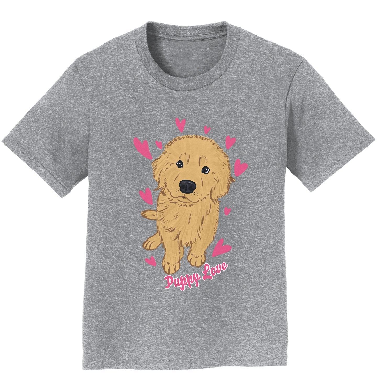 Golden Retriever Puppy Love - Kids' Unisex T-Shirt