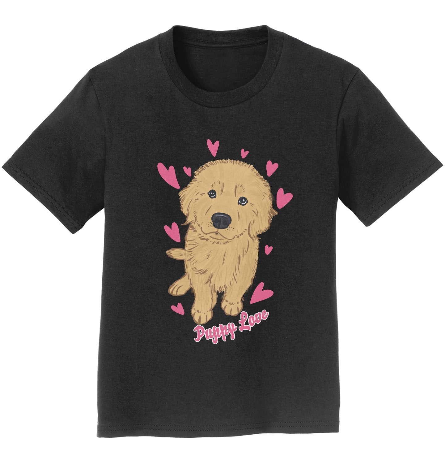 Golden Retriever Puppy Love - Kids' Unisex T-Shirt