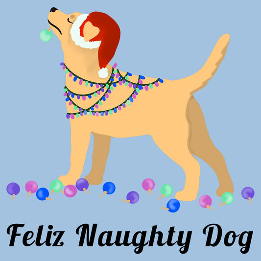 Feliz Naughty Dog Yellow Lab - Women's Fitted T-Shirt