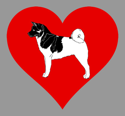 Akita on Heart Left Chest - Women's Full-Zip Hoodie Sweatshirt