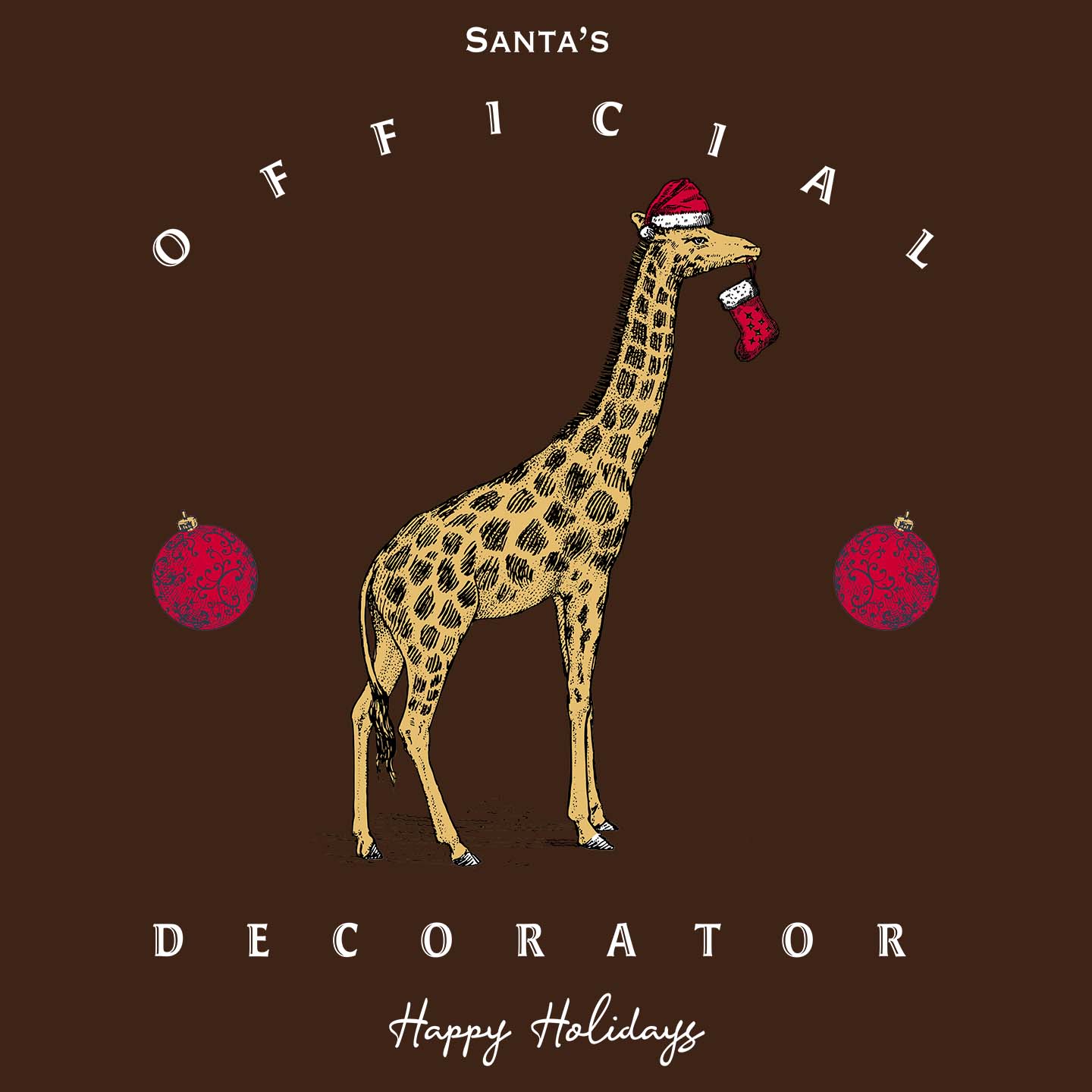 Official Christmas Decorator Giraffe - Adult Unisex T-Shirt