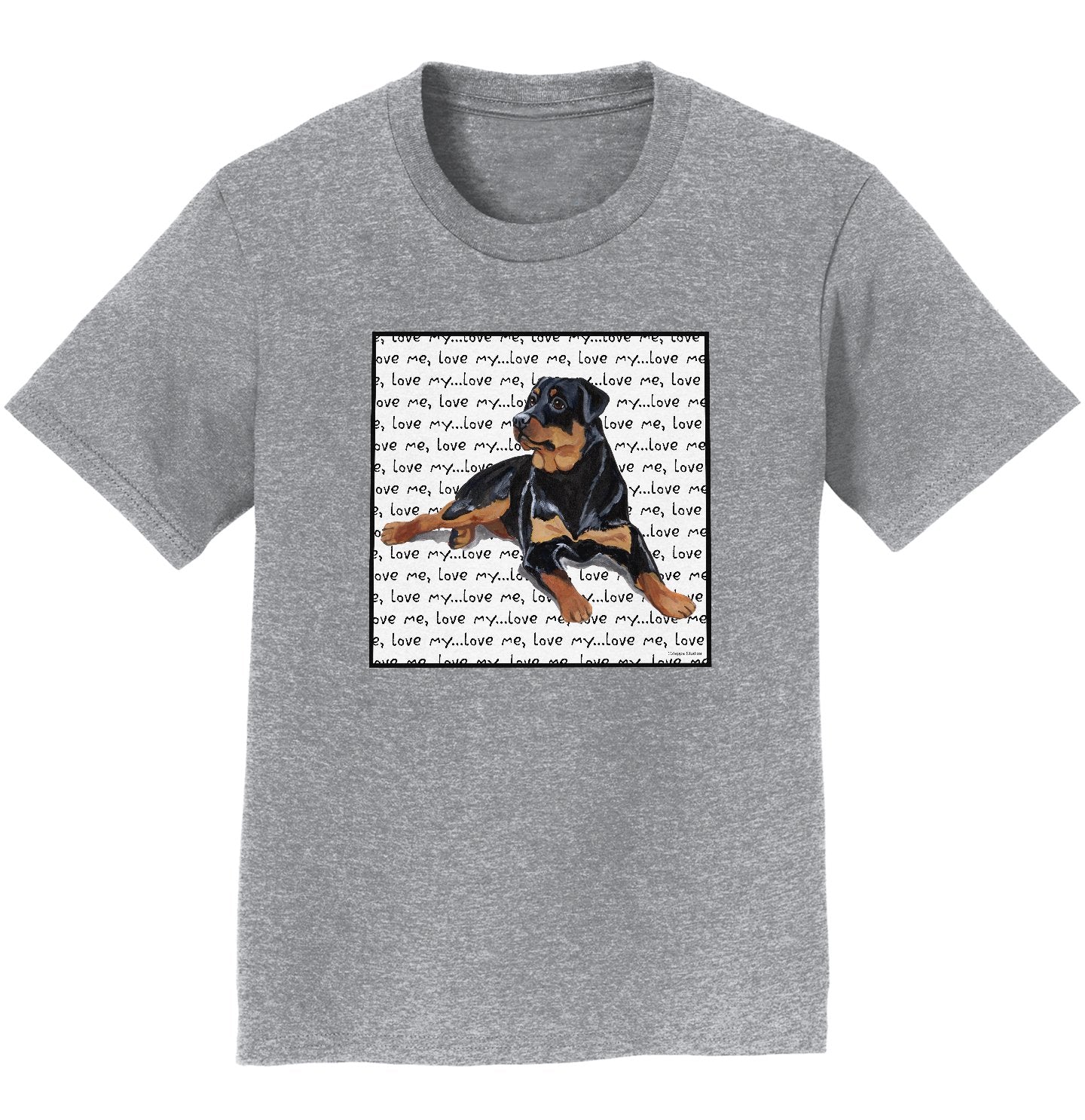 Rottweiler Love Text - Kids' Unisex T-Shirt